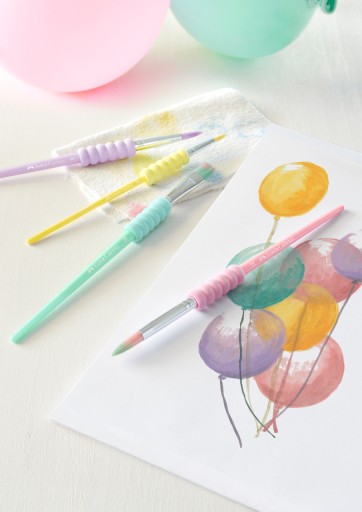 Faber-Castell štetce s mäkkou rukoväťou 4 ks.