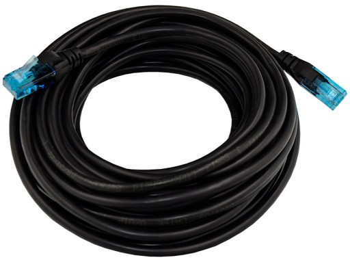 KÁBEL INTERNET LAN ETHERNET RJ45 UTP KÁBEL 10m ČIERNA
