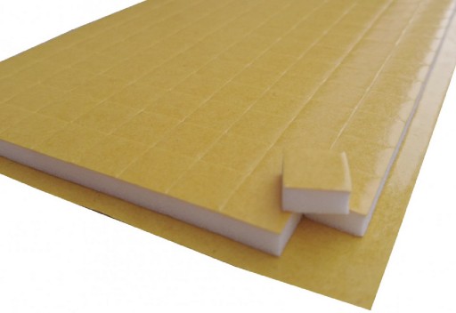 Obojstranné samolepiace penové štvorce 10x10mm hrubé 5mm výrezy dištančné podložky