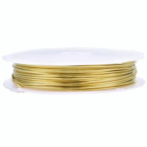 Medený, zlatý drôt, 0,8 mm, cca 3 m/ cievka