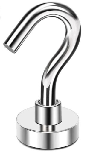 NEODYMIOVÝ MAGNET S HÁČKOVÝM HÁKOM VEŠIAK 8 KG