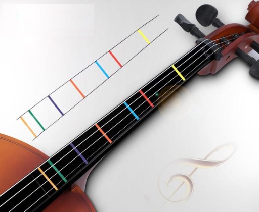 Nálepka s poznámkami na učenie sa hrať na violončelo 1/2