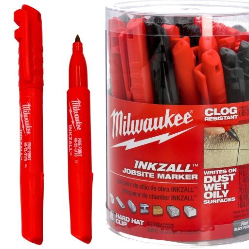 Červená stavebná značka Vodotesná MILWAUKEE
