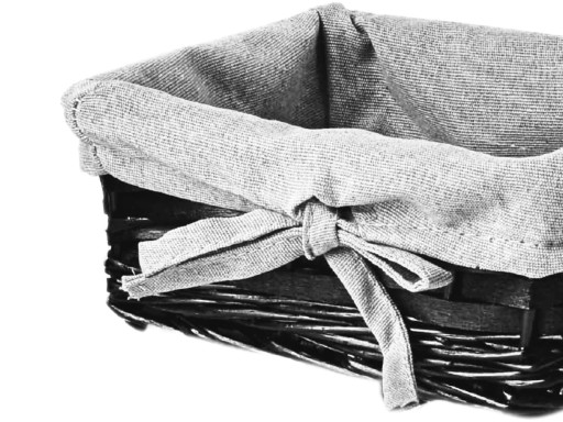 VEĽKÁ ČIERNA Prútená nádoba na kôš 19 x 16 x 8 cm - Prútený