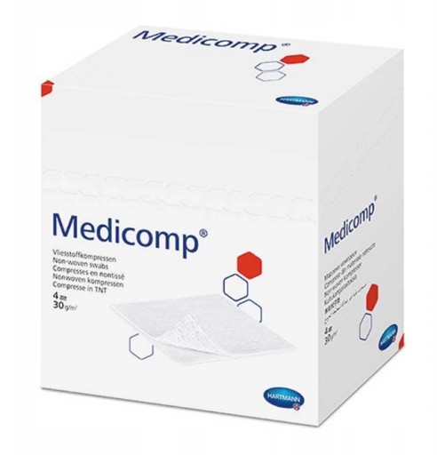 Medicomp sterilné savé obklady z netkanej textílie 2 ks.