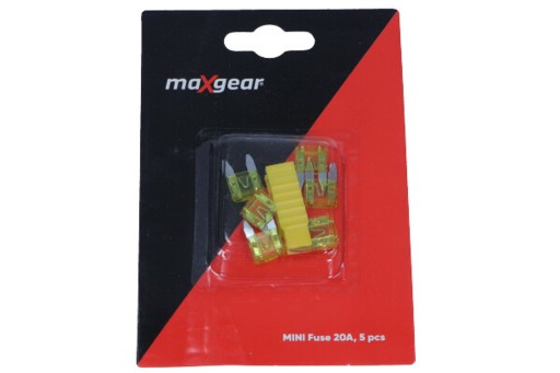 89-0007 MINI DESKOVÁ POISTKA 20A SADA 5KS MAXGEAR