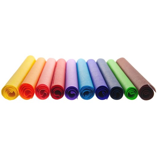 Hladký hodvábny papier A3, 10 listov, mix farieb