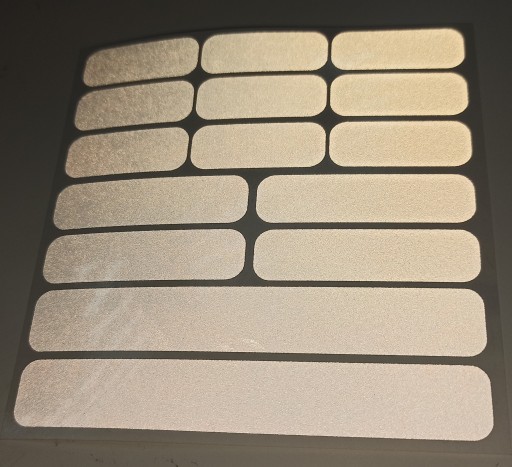 REFLEXNÉ NÁLEPKY NA KOČÍK, BICYKEL, REFLEXNÉ, 15 ks