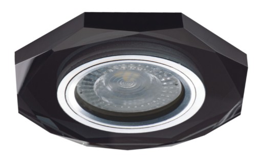 SKLENENÉ STROPNÉ SVETLO HALOGÉNOVÉ PRE LED GU10, ČIERNA