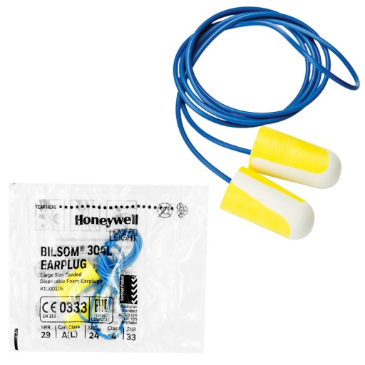 Zátkové chrániče sluchu Honeywell Bilsom 304L so šnúrkou