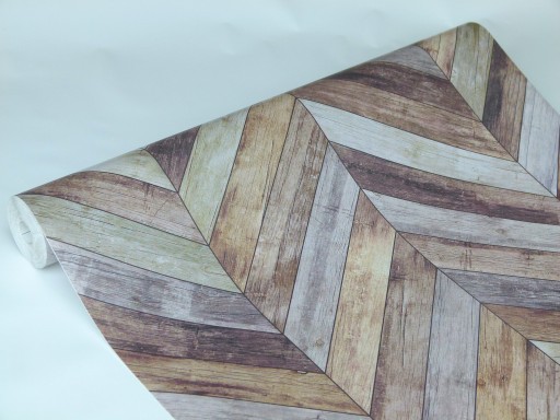 45cm Dekoračná nábytková dyha, retro drevo, odtiene hnedej, béžovej