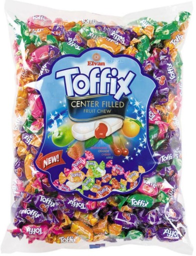 Toffix cukríky s ovocnou náplňou Elvan 1000 g