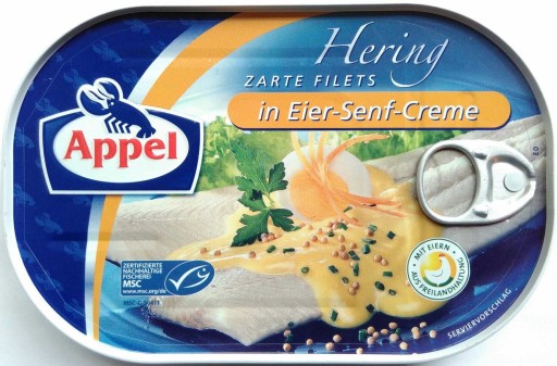 Appel Sleď Filets Eier-Senf-Creme 200g