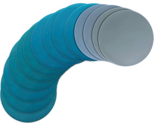 SADA VODU ABBLE PAPIEROVÝCH LEŠTIACICH KOTÚČOV NA VELCRO 125mm P800-P3000