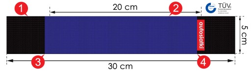 Samostatný suchý zips - Držiak na suchý zips do kufra - 30 cm