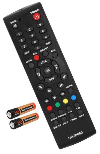 UNIVERZÁLNE DIAĽKOVÉ OVLÁDANIE PRE DEKODÉRY CABLETECH DVB-T TUNER BATERIE ZDARMA