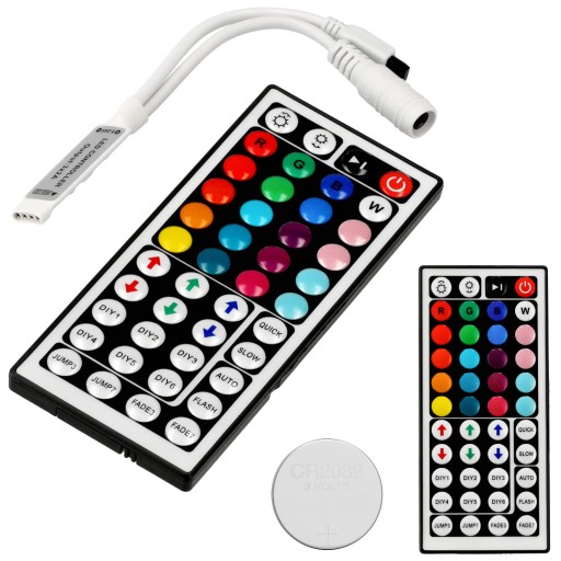 Ovládač ovládača pre RGB LED pásy, diaľkové ovládanie IR44 6A