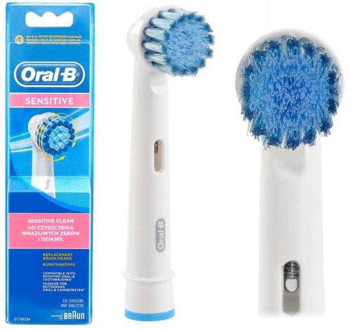 1x ORIGINÁL ORAL-B SENSITIVE CLEAN GENTLE Hrot, BIELY