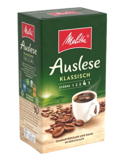 Melitta Auslese Klassisch mletá káva 500g