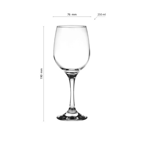 POHÁR NA VODU/VÍNO 250ml UNIVERZÁLNY ELEGANT