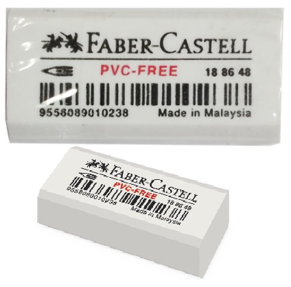 FABER-CASTELL Vinylová guma na mazanie a odieranie Bez PVC BIELA MALÉ