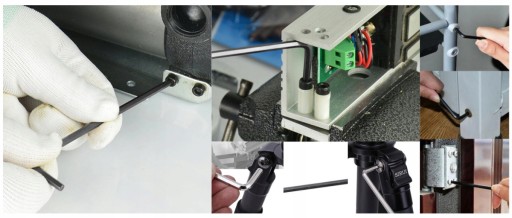 KĽÚČE IMBUSRUSTOVÉ S GUĽOU HLINÍKOVÁ GUĽA 1,5-10MM CRV 9 ks. TYP L