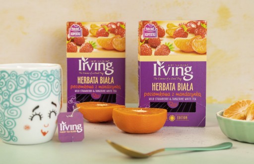 BIELY jahodový čaj s mandarínkou, 20 obálok IRVING