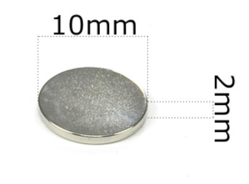 SILNÝ VALEC NEODYMOVÝ MAGNET 10x2 - ČIERNA 10KS / NEODYMOVÉ MAGNETY /