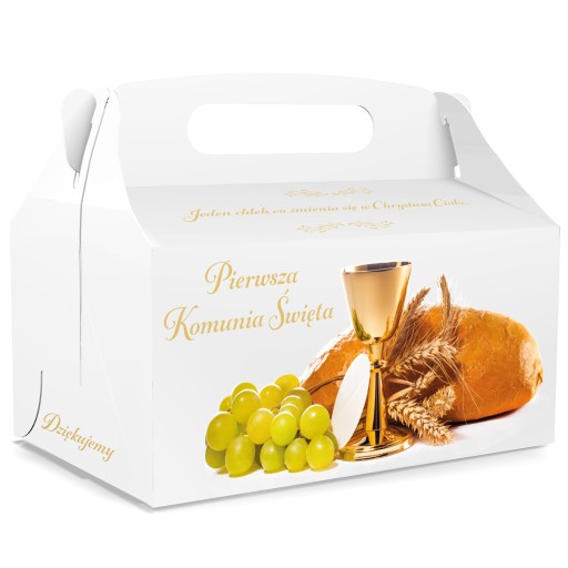 Cake Box Cake Communion Boxy Communion Ďakujeme hosťom IHS