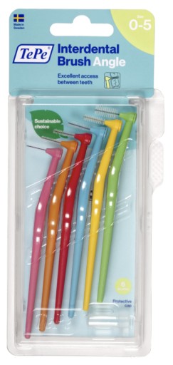 TePe MIX Uhlové zubné kefky /0,4 mm-0,8 mm/ 6 ks.