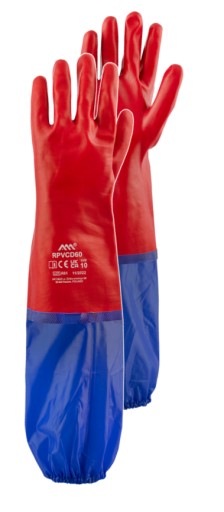 Dlhé gumené rukavice 60 cm RPVCD 60 cm za lakťom