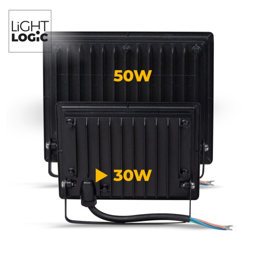 LED halogénový reflektor čierny IP65, 30W svietidlo NOVINKA