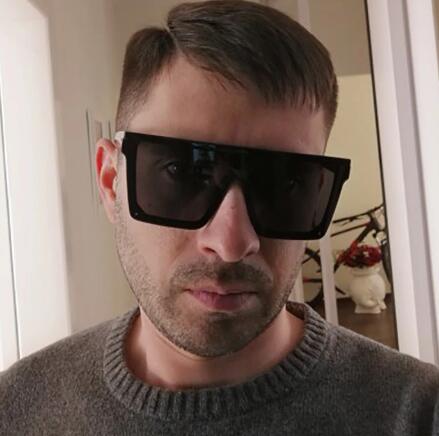 Dámske štvorcové čierne mačacie okuliare UV400