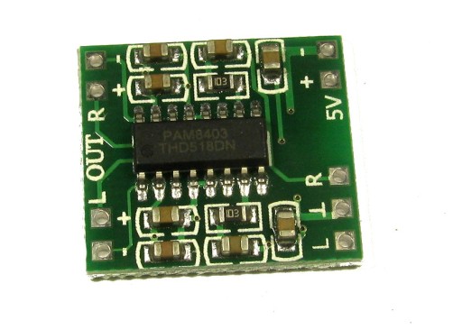 2x3W audio zosilňovač PAM8403
