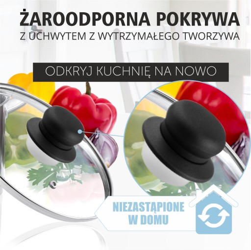 TEPLOTOLNÁ SKLENENÁ KRVÍČKA NA HRNEC 22CM
