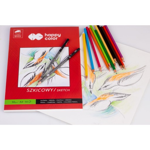 Podložka Skicár A4 50 listov 90g HAPPY COLOR