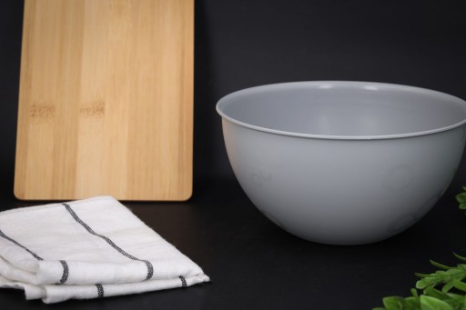 Plastová kuchynská misa, 19 cm, šedá, veľká, na ovocný šalát, 1,5 l