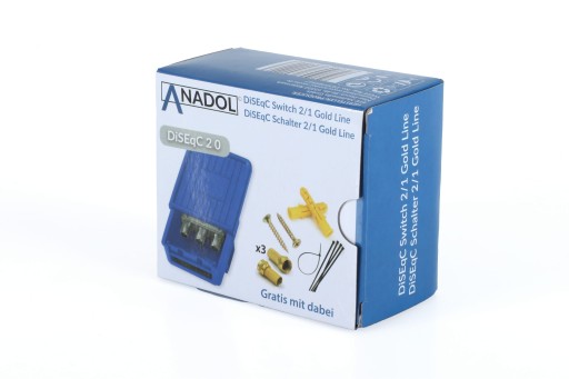 DiSEqC 2/1 Anadol Gold Line spínač, externý