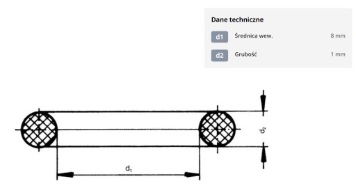 Tesniaci O-krúžok 8x1mm 10 ks.