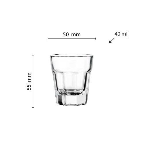 GLASMARK SKLO 40ml NA VODKU, LIKÉRY, LIKÉRY