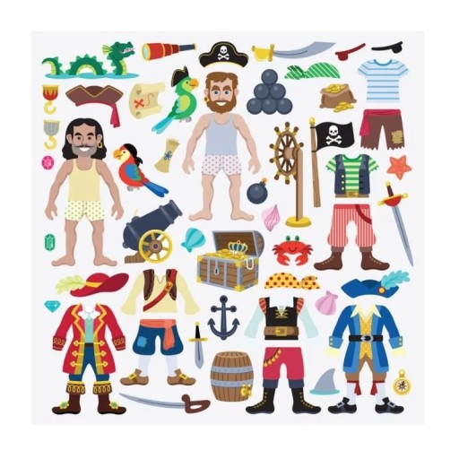 MelissaandDoug Opätovne použiteľné Puffy Stickers Hračka Piráti pre 4-ročné deti