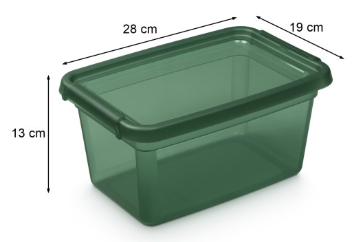 Plastová skladovacia nádoba s krytom BaseStore Pine zelená 4,5l