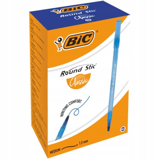 BIC okrúhle pero, modré, 5 kusov