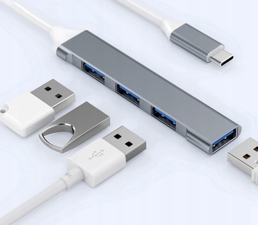 USB HUB TYP C 3.0 PORTOVÝ ROZDELOVACÍ ADAPTÉR 4xUSB