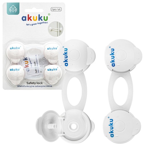 AKUKU ZABEZPEČENIE SKRINÍKOV A ZÁSUVKOV univerzálne krátke 10 cm 2 ks.