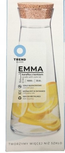 Karafa s korkom EMMA 1L