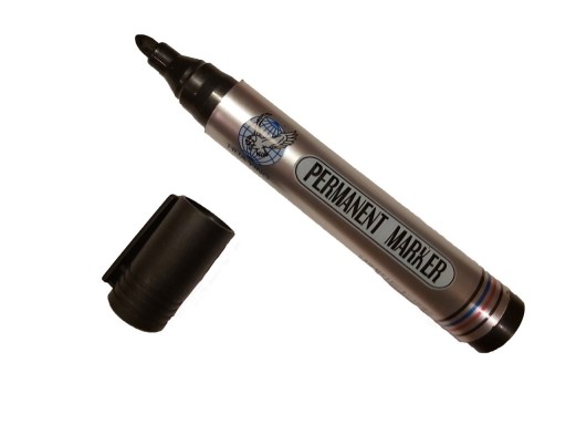 PERMANENTNÝ ZNAČOVAČ okrúhly ČIERNY VODEODOLNÝ POWER
