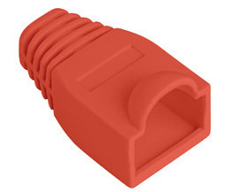Gumový kryt na zástrčku RJ45, 100 kusov, červený