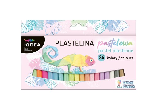 Plastelína 24 farieb pastel Kidea