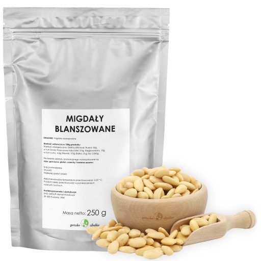 BLANŠOVANÉ MANDLE mandle bez šupky 250g